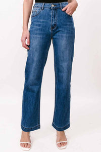 COUNTRY DENIM Straight Leg Stretch Jean - Dark Blue