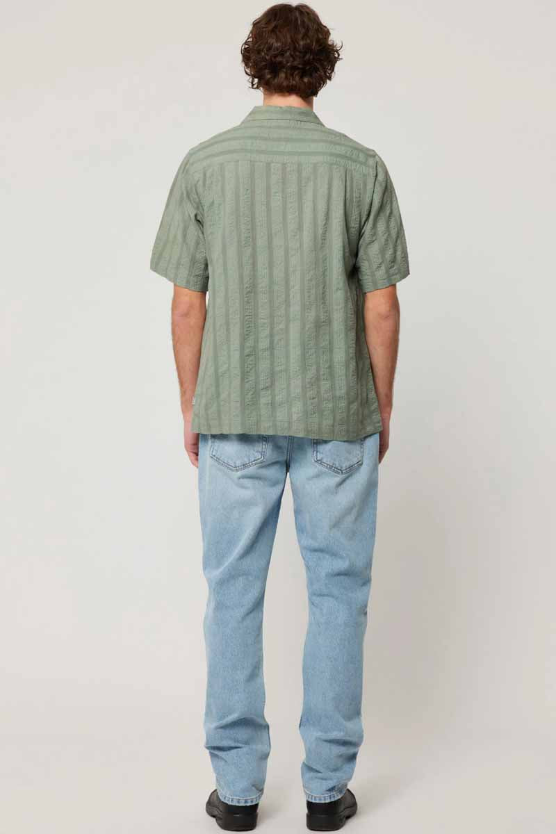 ROLLAS Bowler Seersucker Shirt - Moss