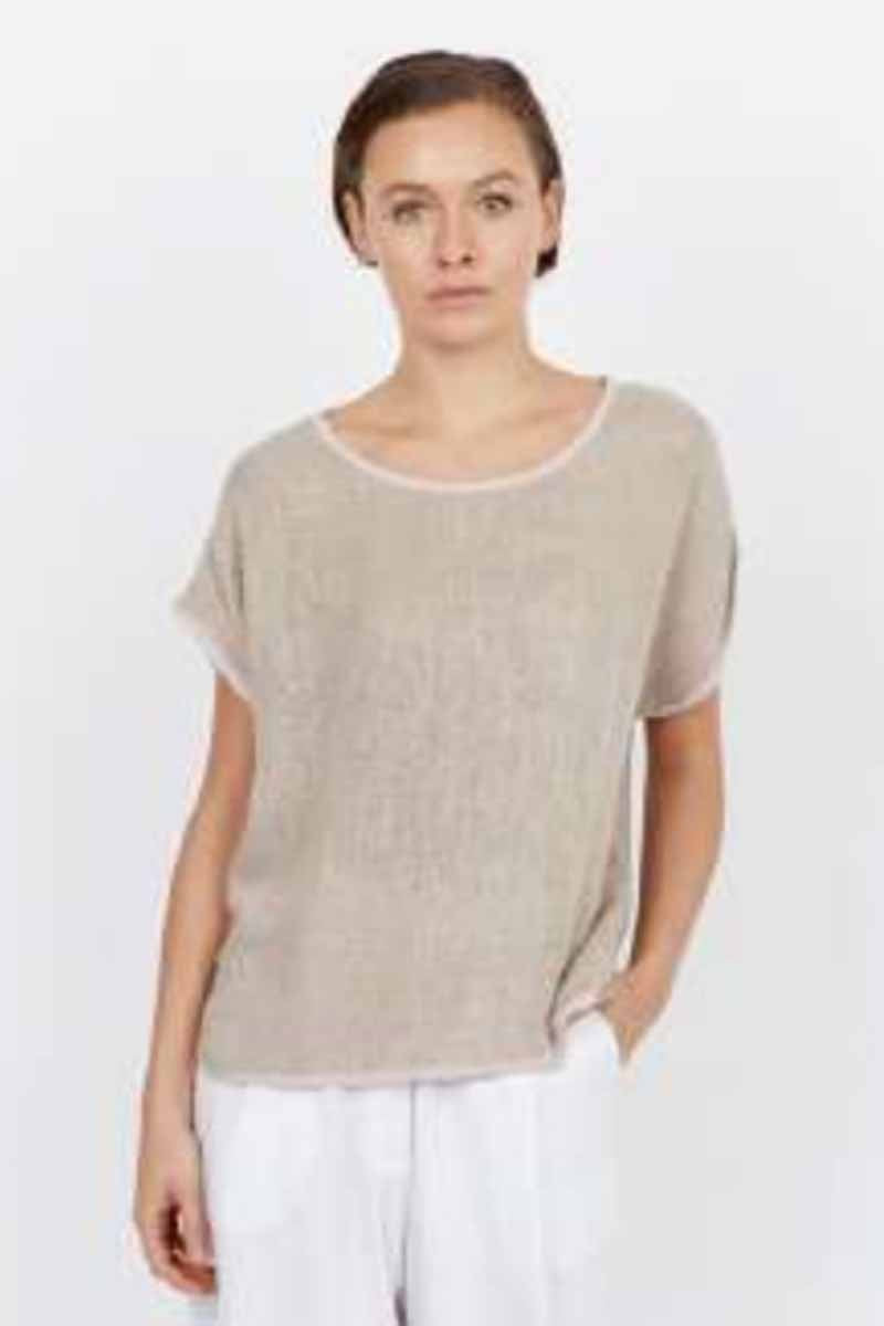 CARBON THE LABEL Cleo Hessian Top - Cinnamon