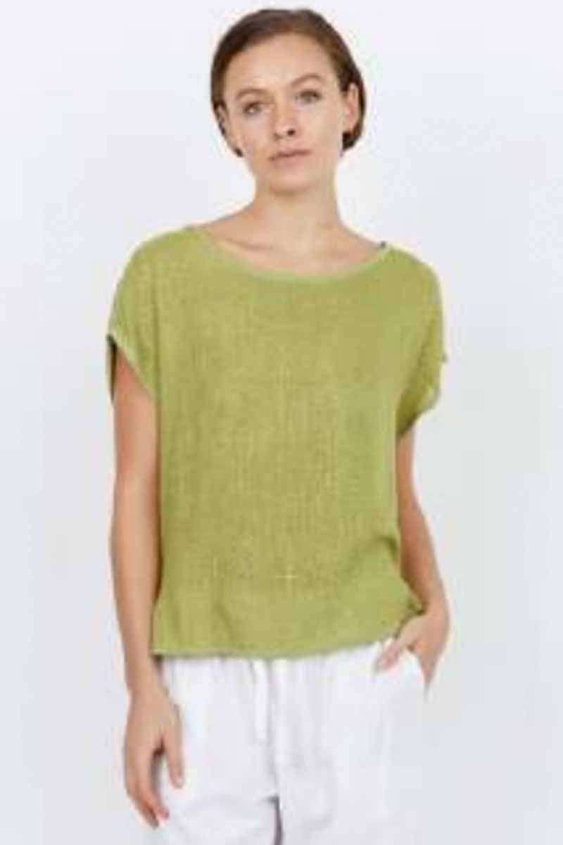 CARBON THE LABEL Cleo Hessian Top - Pistachio