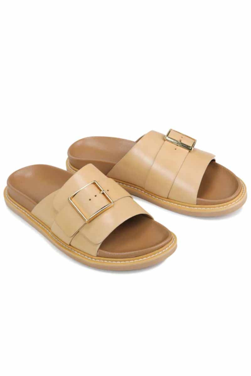 EOS Dede Leather Sandal - Tan