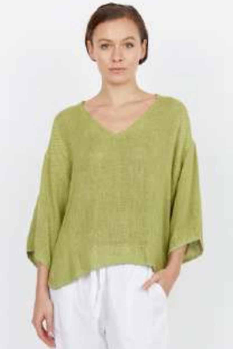 CARBON THE LABEL Estelle V Neck Top - Pistachio