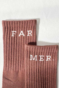 FAR MER. BY WHITNEY Chocolate Boot Socks