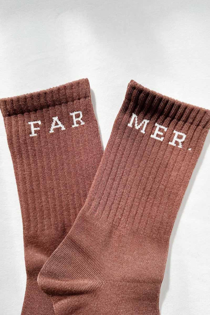 FAR MER. BY WHITNEY Chocolate Boot Socks