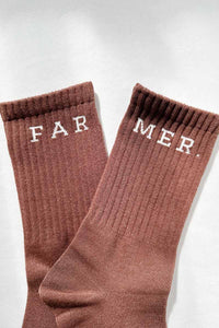 FAR MER. BY WHITNEY Chocolate Boot Socks
