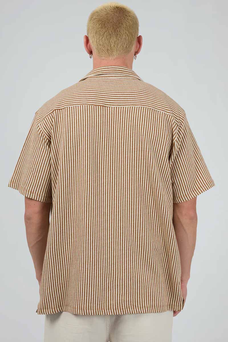 SILENT THEORY Jackson SS Shirt - Brown