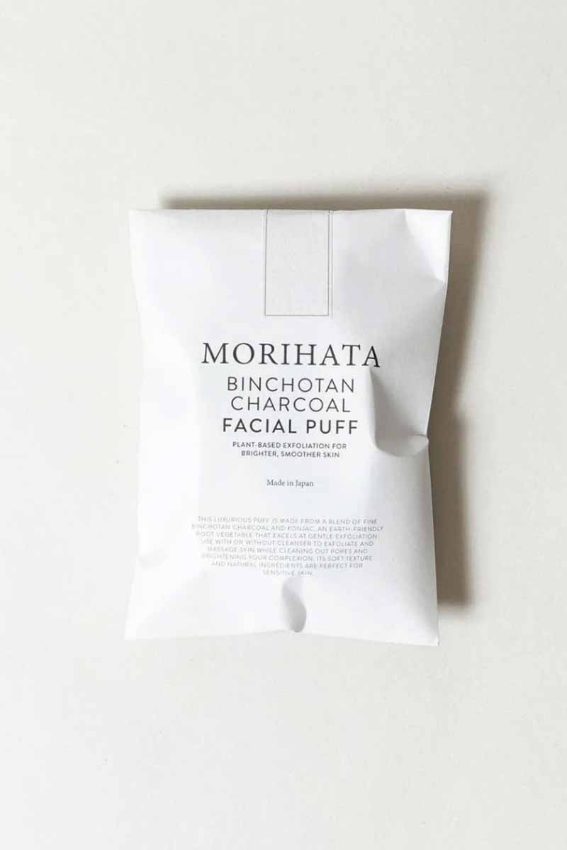 MORIHATA Binchotan Charcoal Facial Puff