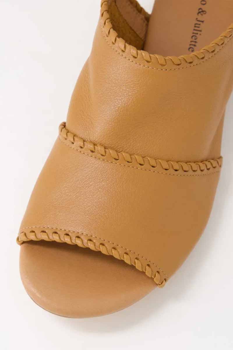 DJANGO & JULIETTE Pelham Dark Tan Leather Sandals