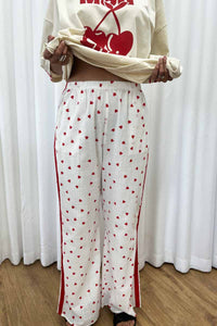 BY FRANKIE Red Hearts Racer Pants