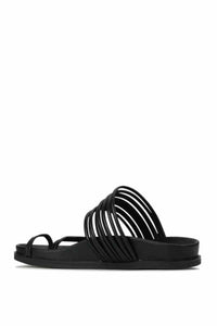 EOS Carmella Leather Sandals - Black