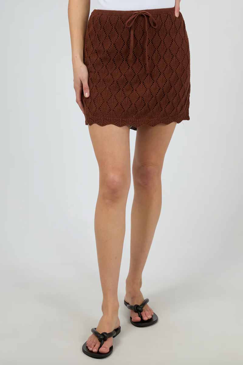 SILENT THEORY Hunter Skirt - Brown