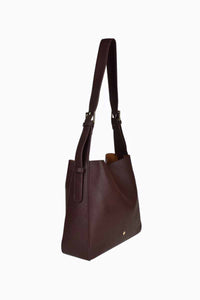 PETA + JAIN Otto Slouch Bucket Bag - Choc Grain