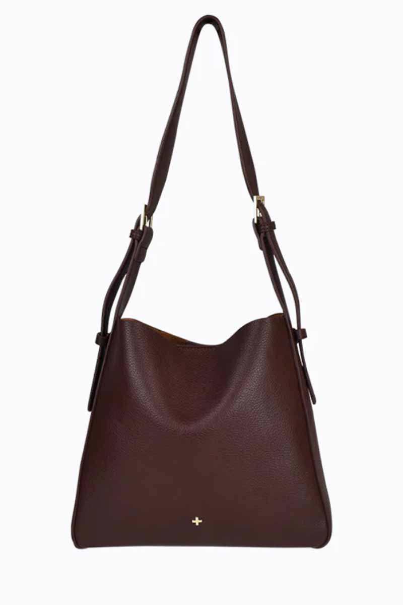 PETA + JAIN Otto Slouch Bucket Bag - Choc Grain