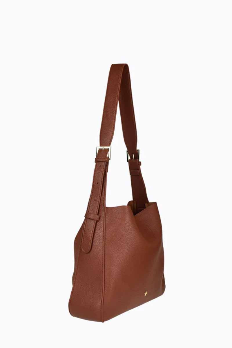 PETA + JAIN Otto Slouch Bucket Bag - Tan Grain