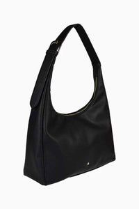 PETA + JAIN Tribeca Large Shoulder Bag. - Black Pebble