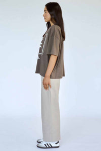 VANCE THE LABEL Vacance Oversized Tee - Brown