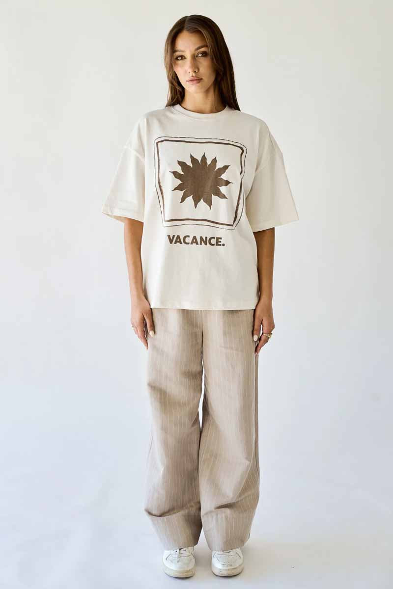 VANCE THE LABEL Vacance Oversized Tee - Cream