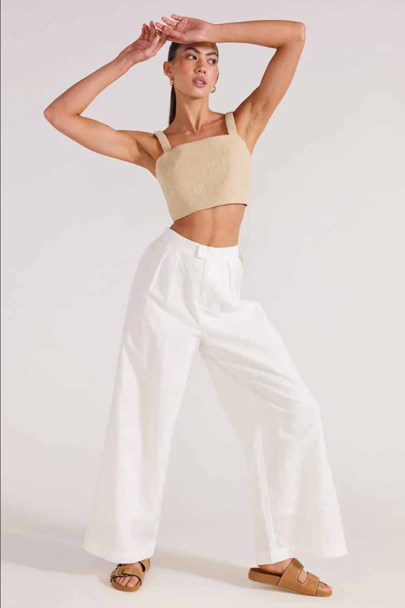 STAPLE THE LABEL Brixton Crop Top - Wheat