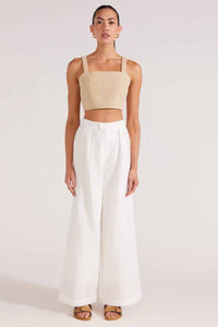 STAPLE THE LABEL Brixton Crop Top - Wheat